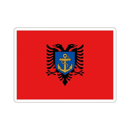Flag of the Albanian Naval Forces STICKER Vinyl Die-Cut Decal 6 Inch - The Sticker Space