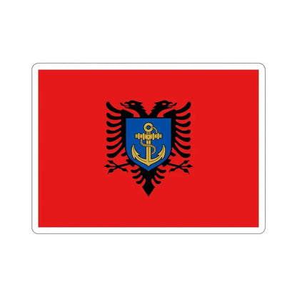 Flag of the Albanian Naval Forces STICKER Vinyl Die-Cut Decal 6 Inch - The Sticker Space