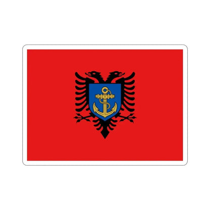 Flag of the Albanian Naval Forces STICKER Vinyl Die-Cut Decal - The Sticker Space