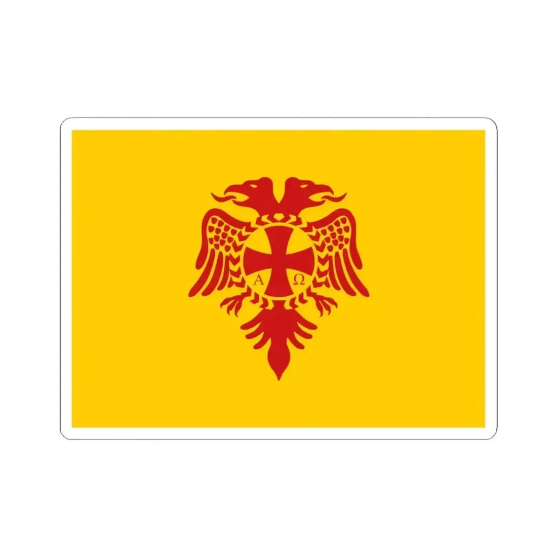 Flag of the Albanian Orthodox Church (Albania) STICKER Vinyl Kiss-Cut Decal 3 Inch White - The Sticker Space