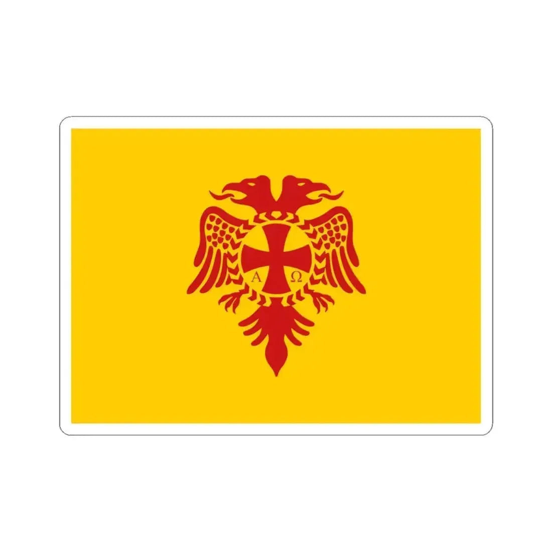Flag of the Albanian Orthodox Church (Albania) STICKER Vinyl Kiss-Cut Decal 4 Inch White - The Sticker Space