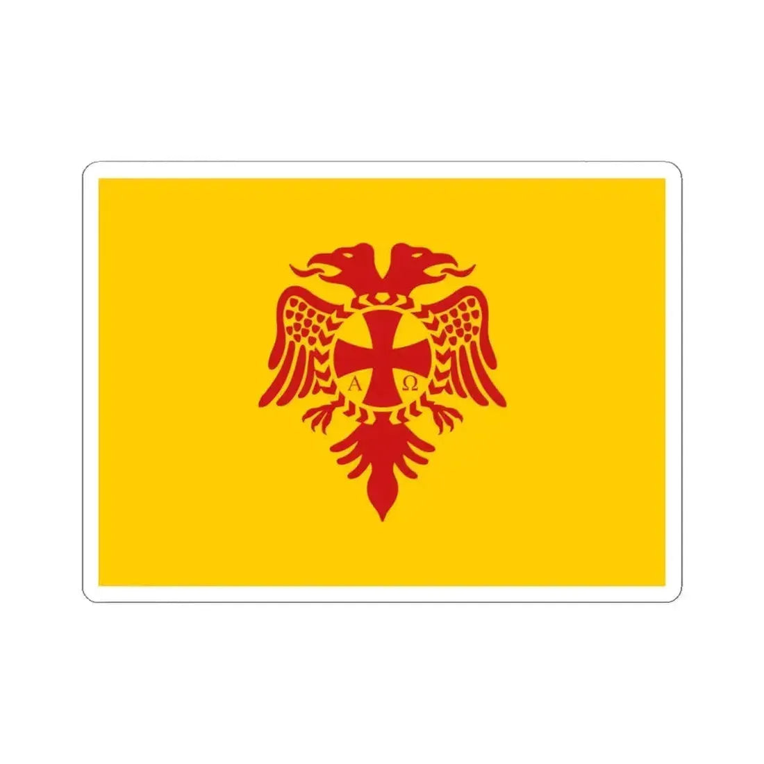 Flag of the Albanian Orthodox Church (Albania) STICKER Vinyl Kiss-Cut Decal 6 Inch White - The Sticker Space