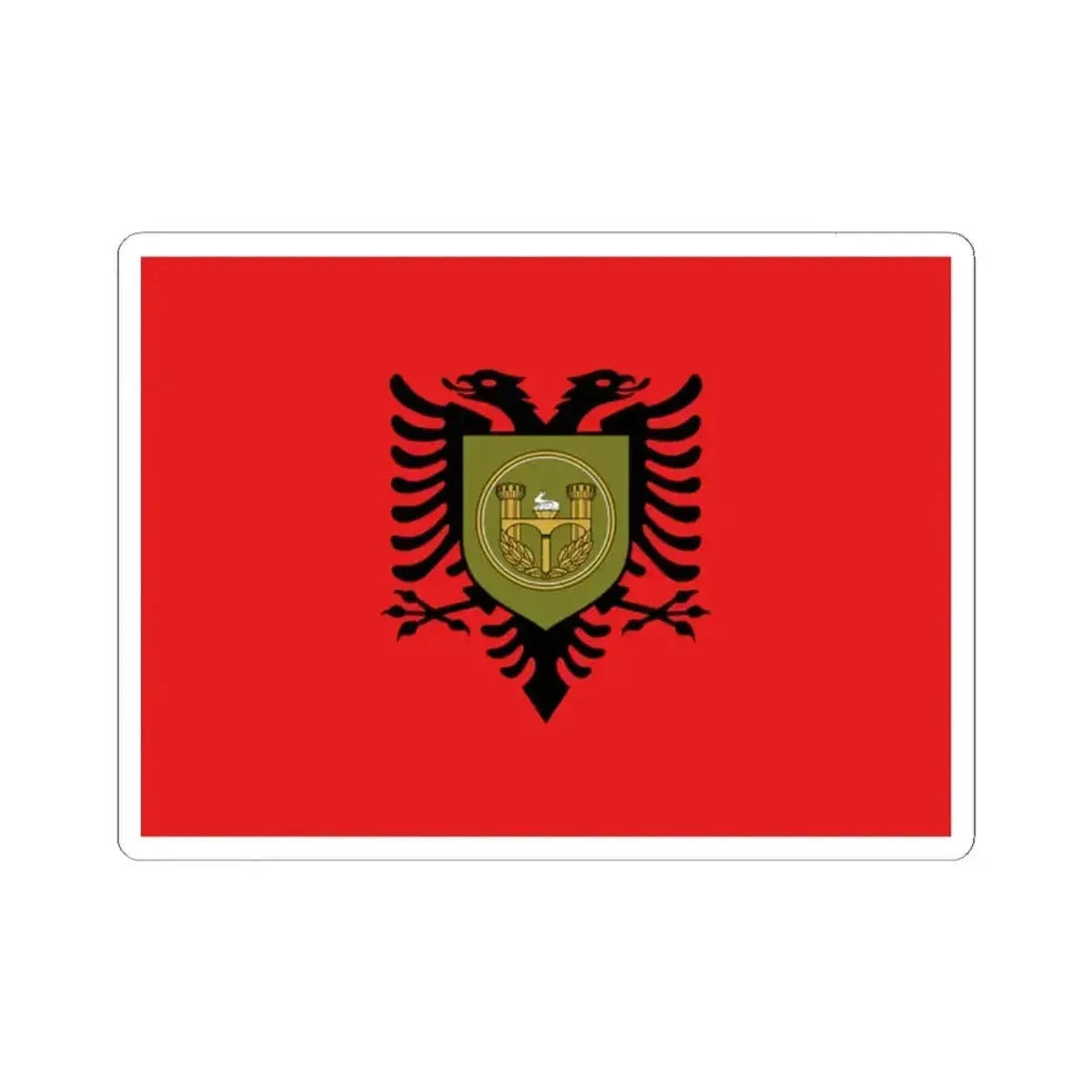 Flag of the Albanian Regional Support Brigade (Albania) STICKER Vinyl Kiss-Cut Decal 2 Inch White - The Sticker Space