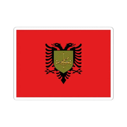 Flag of the Albanian Training and Doctrine Command (Albania) STICKER Vinyl Kiss-Cut Decal 2 Inch White - The Sticker Space