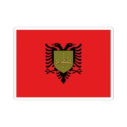Flag of the Albanian Training and Doctrine Command (Albania) STICKER Vinyl Kiss-Cut Decal 2 Inch White - The Sticker Space
