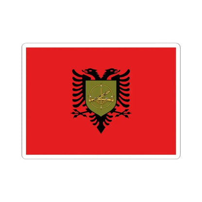 Flag of the Albanian Training and Doctrine Command (Albania) STICKER Vinyl Kiss-Cut Decal 3 Inch White - The Sticker Space