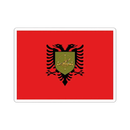 Flag of the Albanian Training and Doctrine Command (Albania) STICKER Vinyl Kiss-Cut Decal 6 Inch White - The Sticker Space
