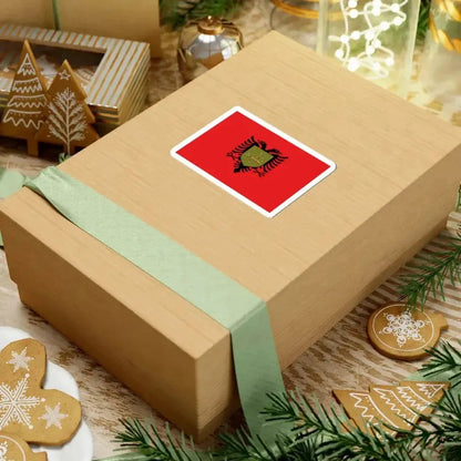 Flag of the Albanian Training and Doctrine Command (Albania) STICKER Vinyl Kiss-Cut Decal - The Sticker Space