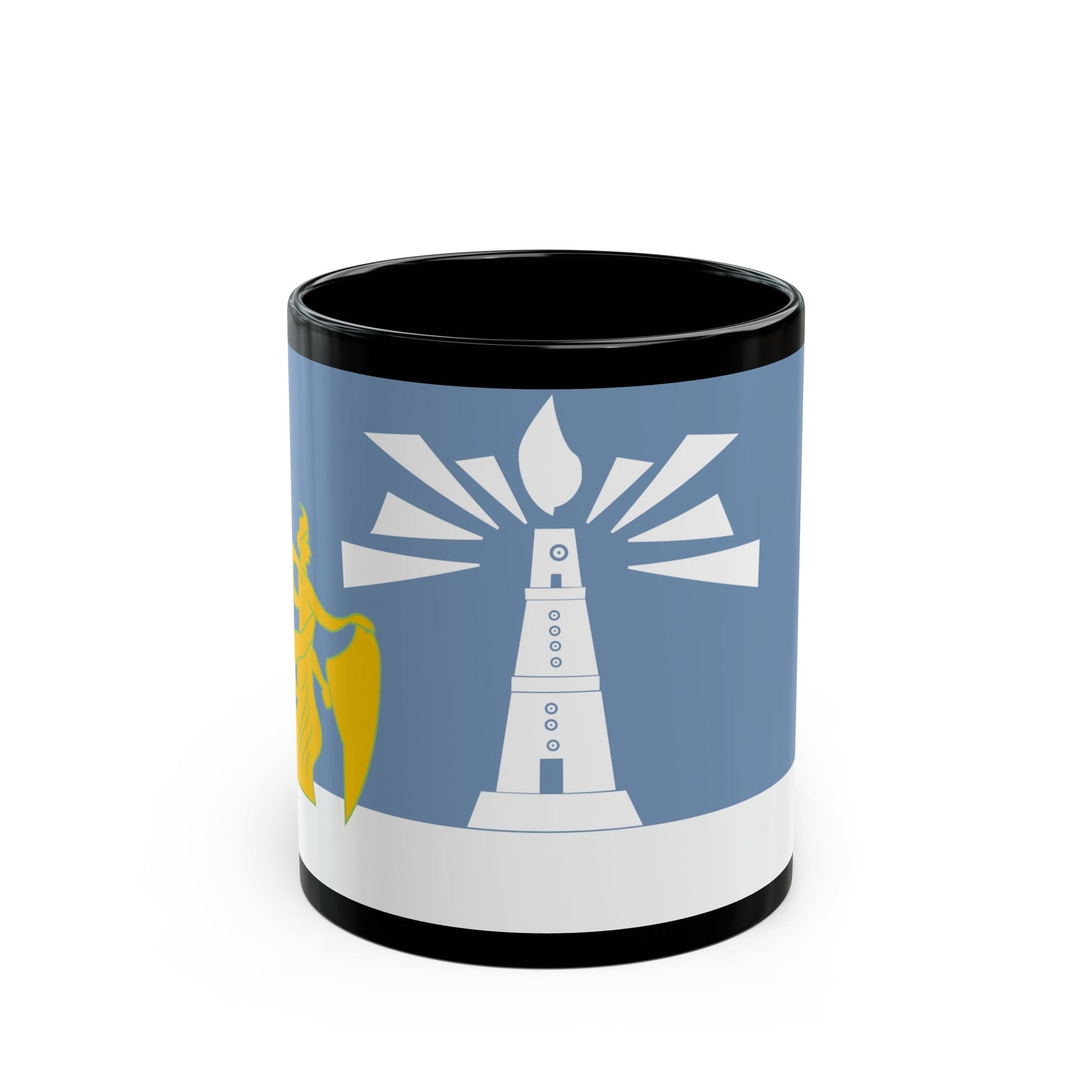 Flag of the Alexandria Governorate Egypt - Black Coffee Mug-11oz-The Sticker Space