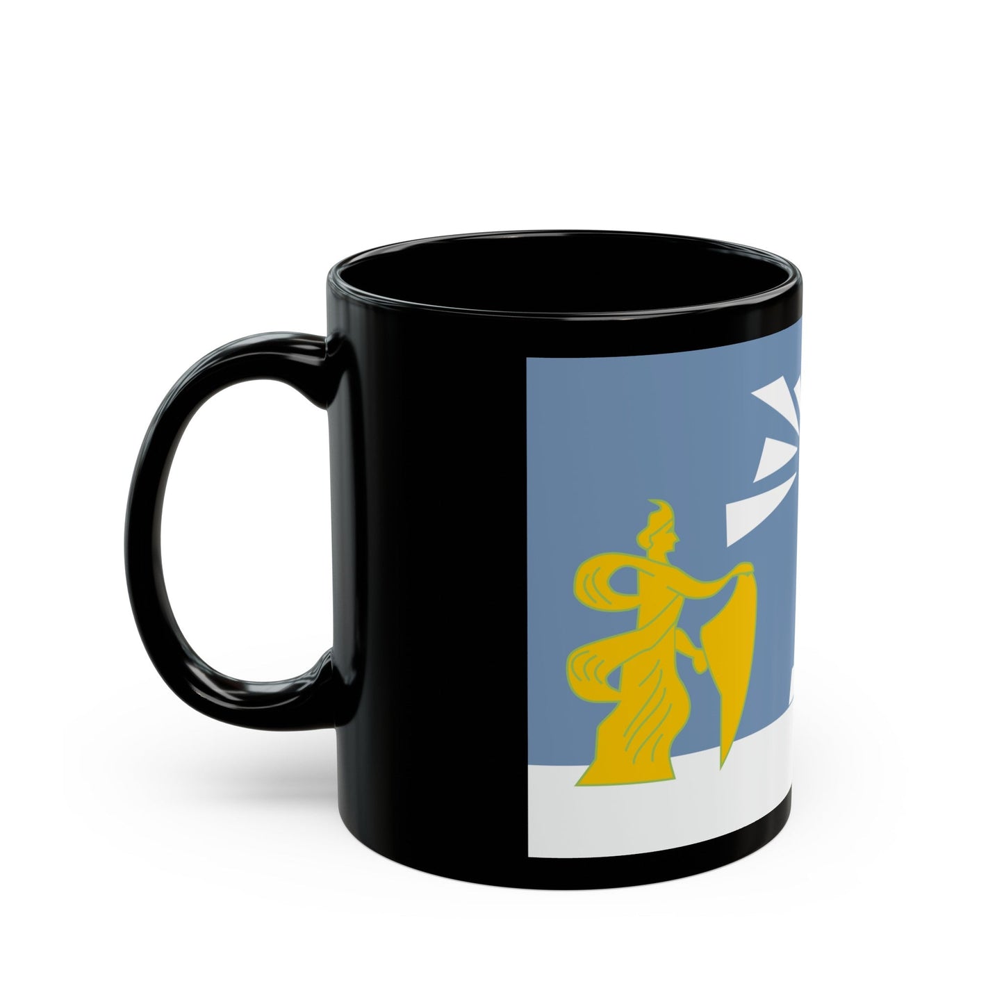 Flag of the Alexandria Governorate Egypt - Black Coffee Mug-The Sticker Space