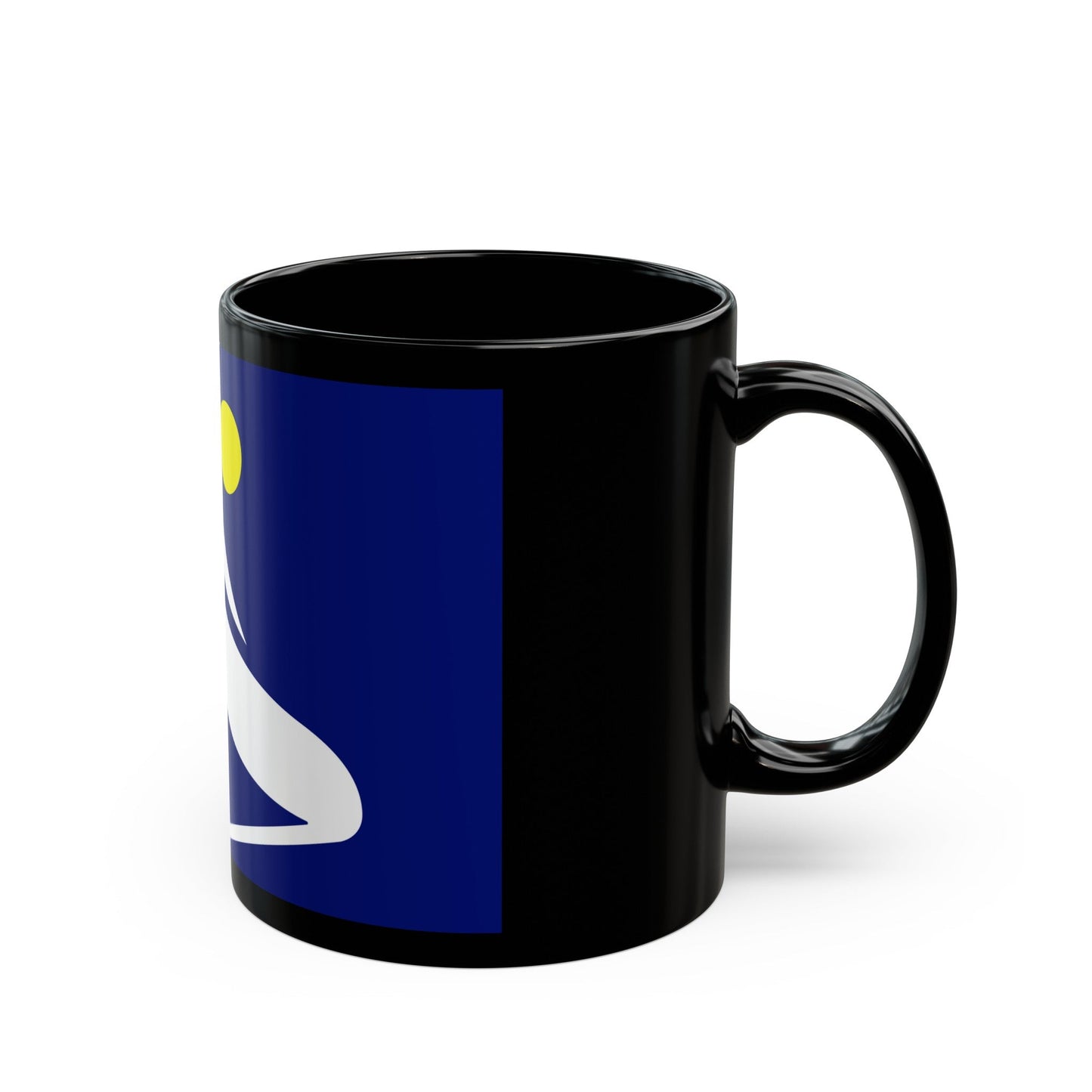 Flag of the Algerian Rally for Culture and Democracy - Black Coffee Mug-The Sticker Space