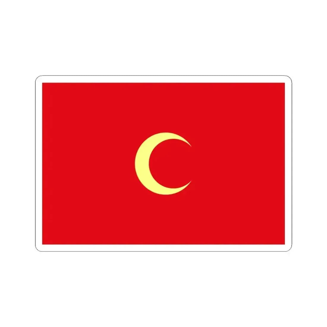 Flag of the Algiers Regency 1541 (Algeria) STICKER Vinyl Kiss-Cut Decal 4 Inch White - The Sticker Space