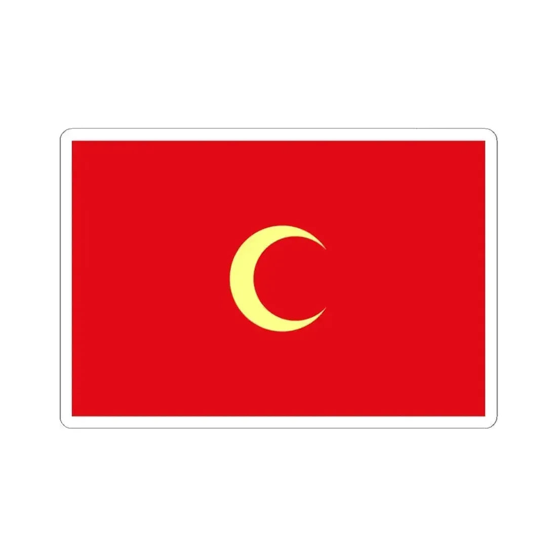 Flag of the Algiers Regency 1541 (Algeria) STICKER Vinyl Kiss-Cut Decal 6 Inch White - The Sticker Space