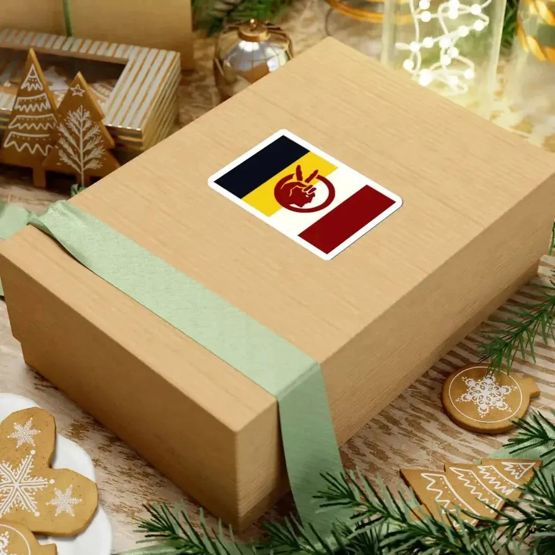 Flag of the American Indian Movement V2 (United States) STICKER Vinyl Kiss-Cut Decal - The Sticker Space