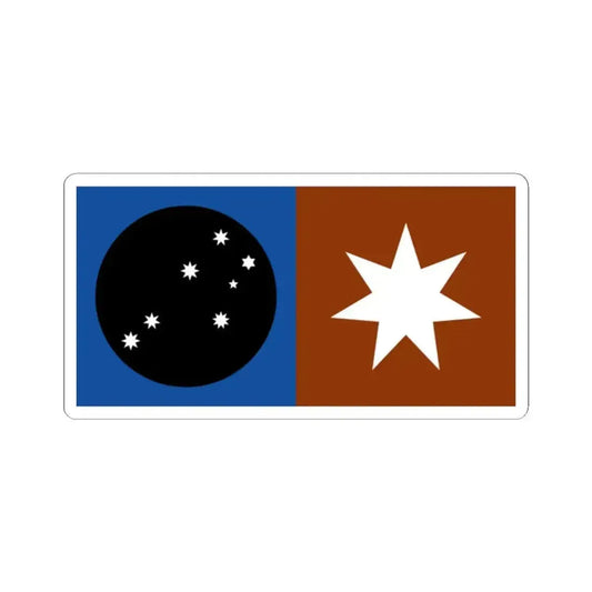 Flag of the Anangu Traditional Owners (Australia) STICKER Vinyl Kiss-Cut Decal 2 Inch White - The Sticker Space