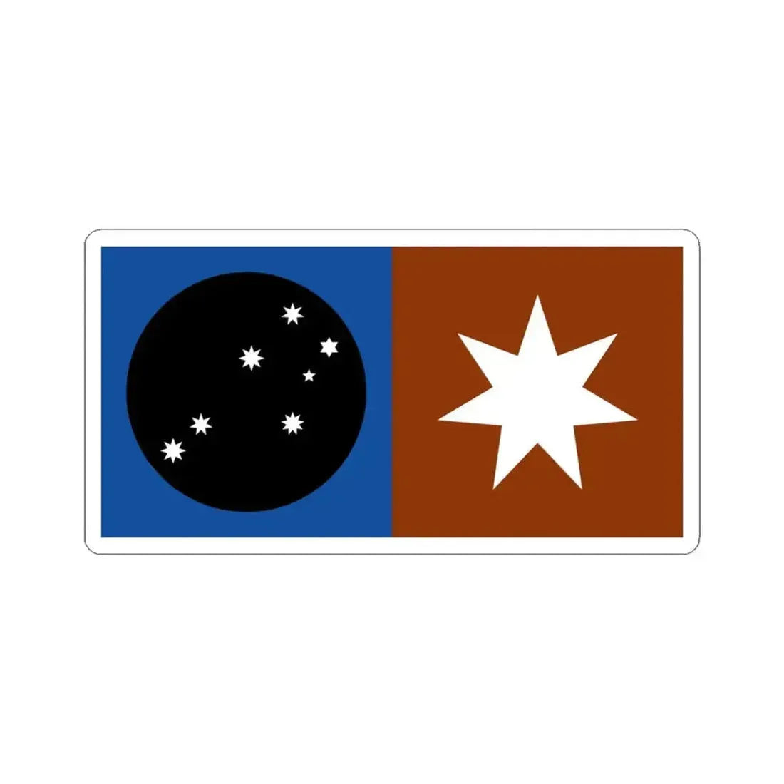 Flag of the Anangu Traditional Owners (Australia) STICKER Vinyl Kiss-Cut Decal 6 Inch White - The Sticker Space