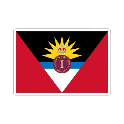 Flag of the Antigua and Barbuda Regiment (Antigua and Barbuda) STICKER Vinyl Kiss-Cut Decal 2 Inch White - The Sticker Space