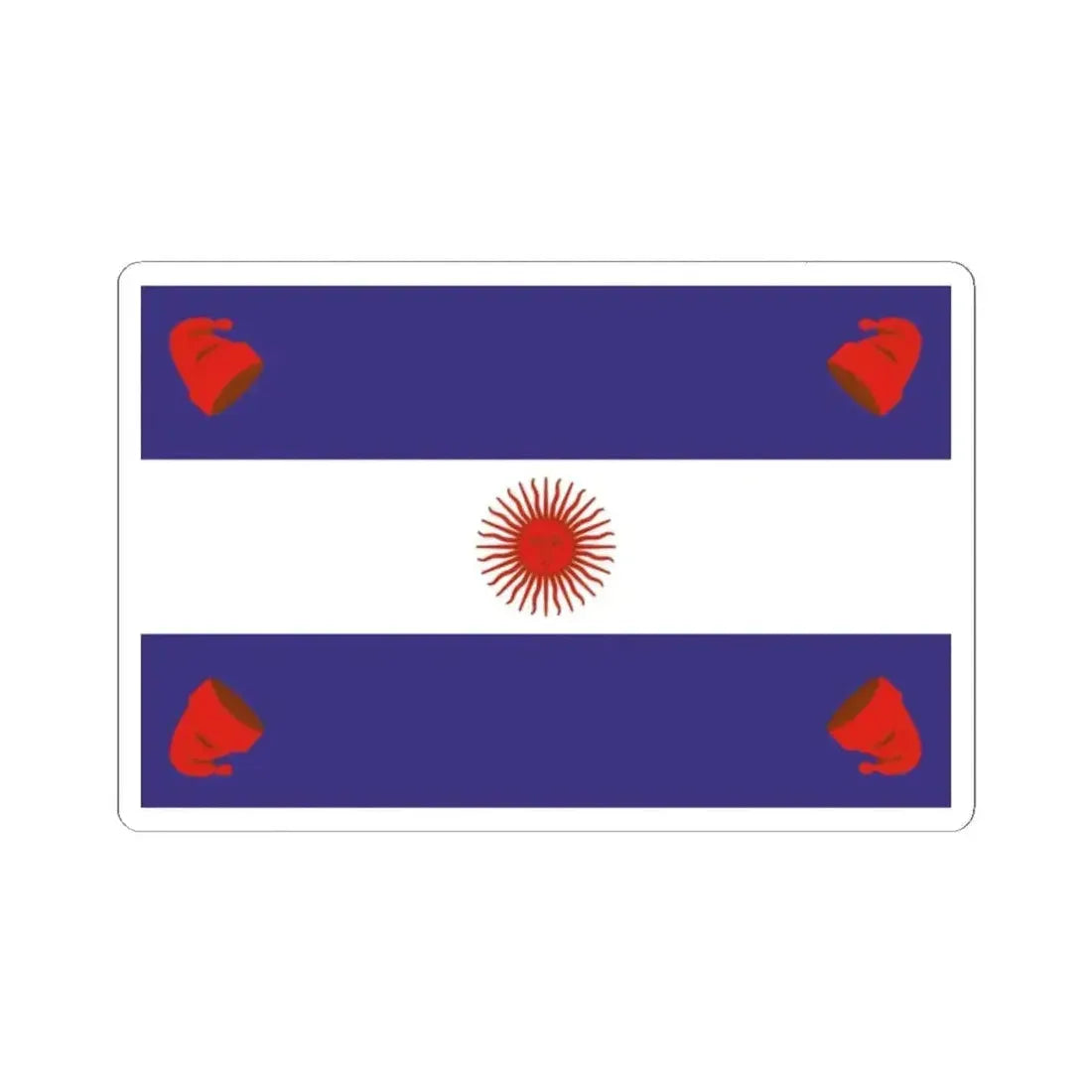 Flag of the Argentine Confederation (Argentina) STICKER Vinyl Kiss-Cut Decal 2 Inch White - The Sticker Space