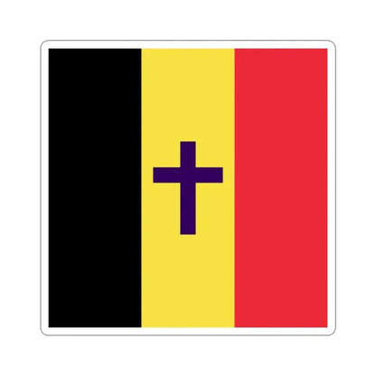 Flag of the Armed Forces Bishop of Belgium (Belgium) STICKER Vinyl Kiss-Cut Decal 2 Inch White - The Sticker Space