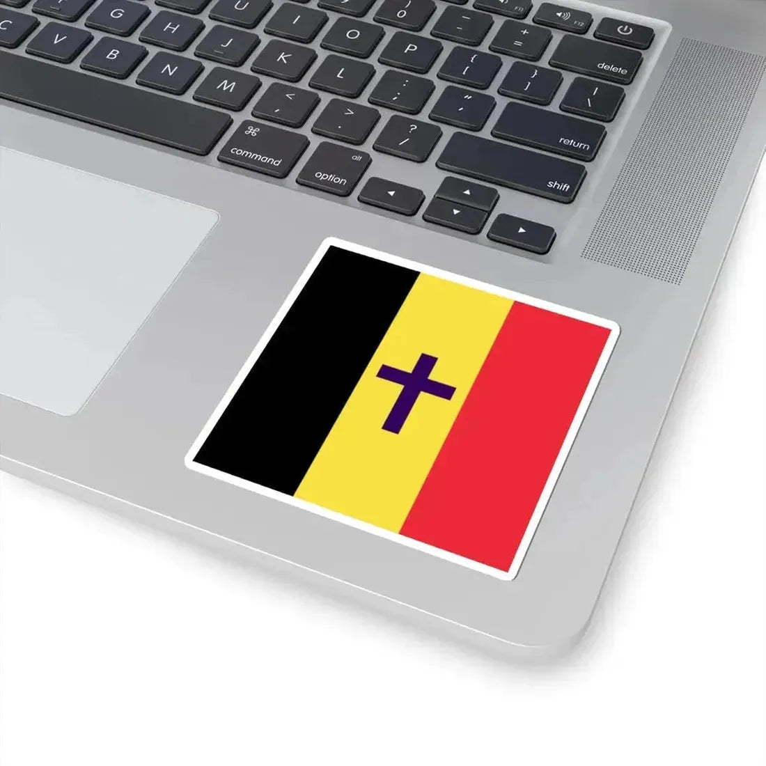 Flag of the Armed Forces Bishop of Belgium (Belgium) STICKER Vinyl Kiss-Cut Decal - The Sticker Space