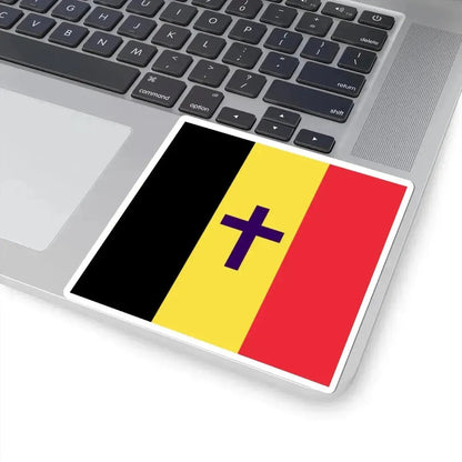 Flag of the Armed Forces Bishop of Belgium (Belgium) STICKER Vinyl Kiss-Cut Decal - The Sticker Space