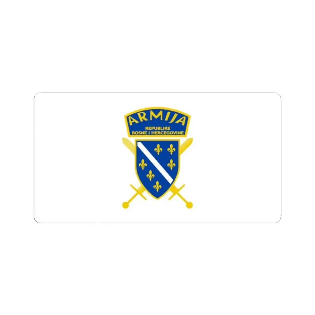 Flag of the Army of the Republic of Bosnia and Herzegovina (Bosnia and Herzegovina) STICKER Vinyl Kiss-Cut Decal 2 Inch White - The Sticker Space