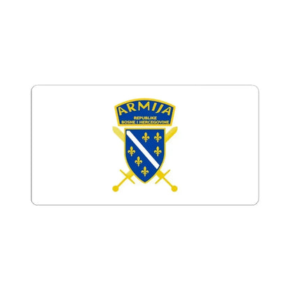 Flag of the Army of the Republic of Bosnia and Herzegovina (Bosnia and Herzegovina) STICKER Vinyl Kiss-Cut Decal 4 Inch White - The Sticker Space
