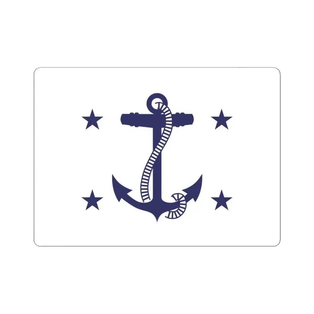 Flag of the Assistant Secretary of the Navy (United States) STICKER Vinyl Kiss-Cut Decal 4 Inch White - The Sticker Space