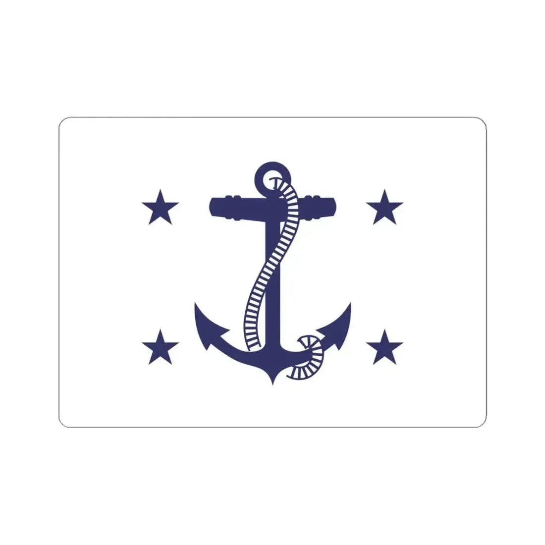 Flag of the Assistant Secretary of the Navy (United States) STICKER Vinyl Kiss-Cut Decal 6 Inch White - The Sticker Space