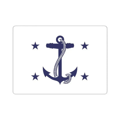 Flag of the Assistant Secretary of the Navy (United States) STICKER Vinyl Kiss-Cut Decal 6 Inch White - The Sticker Space