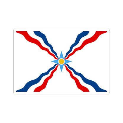 Flag of the Assyrians no Assur (Iraq) STICKER Vinyl Kiss-Cut Decal 2 Inch White - The Sticker Space