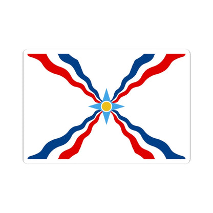 Flag of the Assyrians no Assur (Iraq) STICKER Vinyl Kiss-Cut Decal 3 Inch White - The Sticker Space