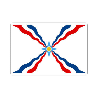 Flag of the Assyrians no Assur (Iraq) STICKER Vinyl Kiss-Cut Decal 4 Inch White - The Sticker Space