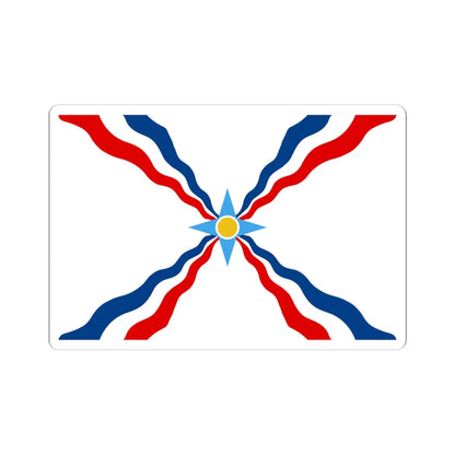 Flag of the Assyrians no Assur (Iraq) STICKER Vinyl Kiss-Cut Decal 6 Inch White - The Sticker Space