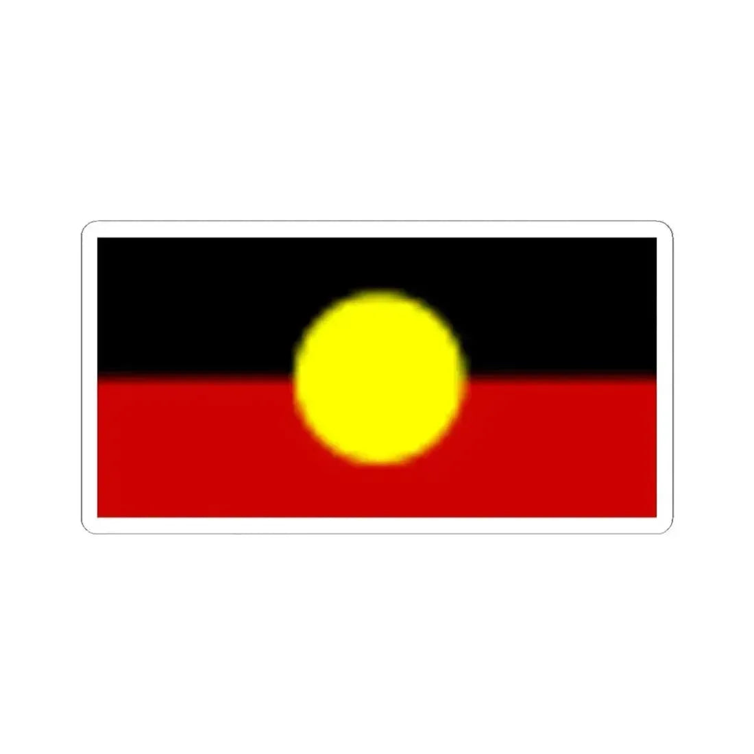 Flag of the Australian Aborigines (Australia) STICKER Vinyl Kiss-Cut Decal 2 Inch White - The Sticker Space
