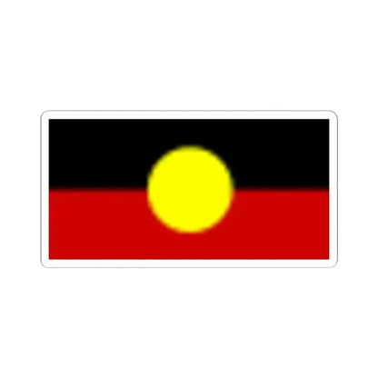 Flag of the Australian Aborigines (Australia) STICKER Vinyl Kiss-Cut Decal 2 Inch White - The Sticker Space