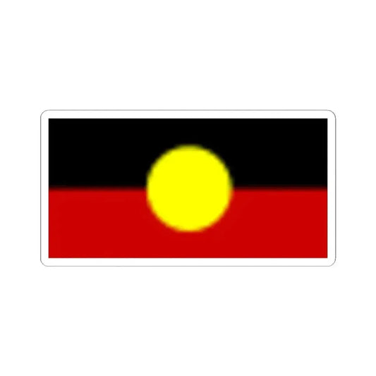 Flag of the Australian Aborigines (Australia) STICKER Vinyl Kiss-Cut Decal 2 Inch White - The Sticker Space
