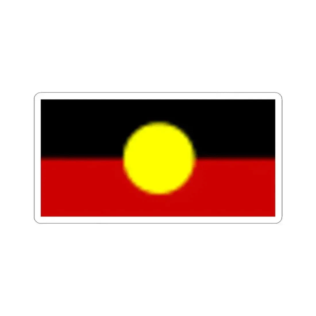 Flag of the Australian Aborigines (Australia) STICKER Vinyl Kiss-Cut Decal 3 Inch White - The Sticker Space