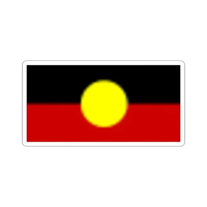 Flag of the Australian Aborigines (Australia) STICKER Vinyl Kiss-Cut Decal 3 Inch White - The Sticker Space