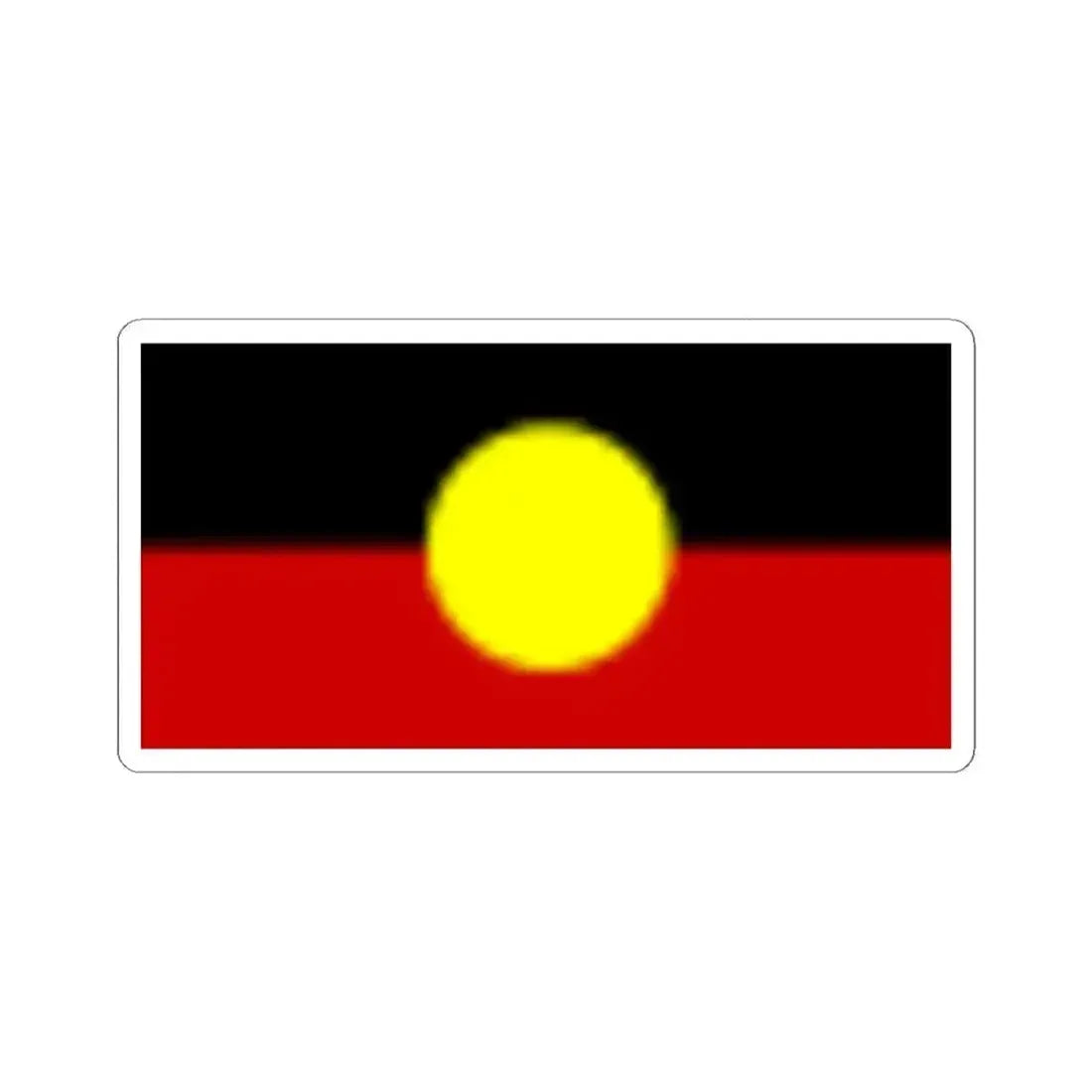 Flag of the Australian Aborigines (Australia) STICKER Vinyl Kiss-Cut Decal 4 Inch White - The Sticker Space