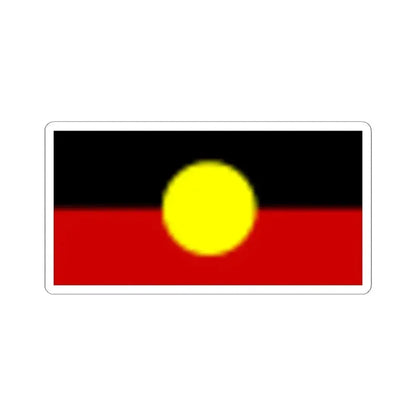 Flag of the Australian Aborigines (Australia) STICKER Vinyl Kiss-Cut Decal 4 Inch White - The Sticker Space
