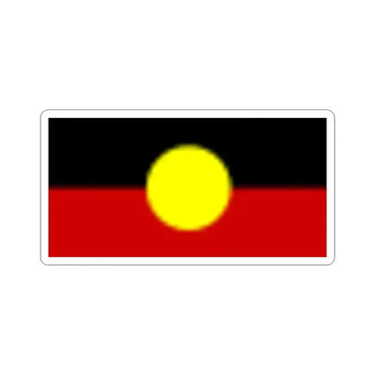 Flag of the Australian Aborigines (Australia) STICKER Vinyl Kiss-Cut Decal 6 Inch White - The Sticker Space