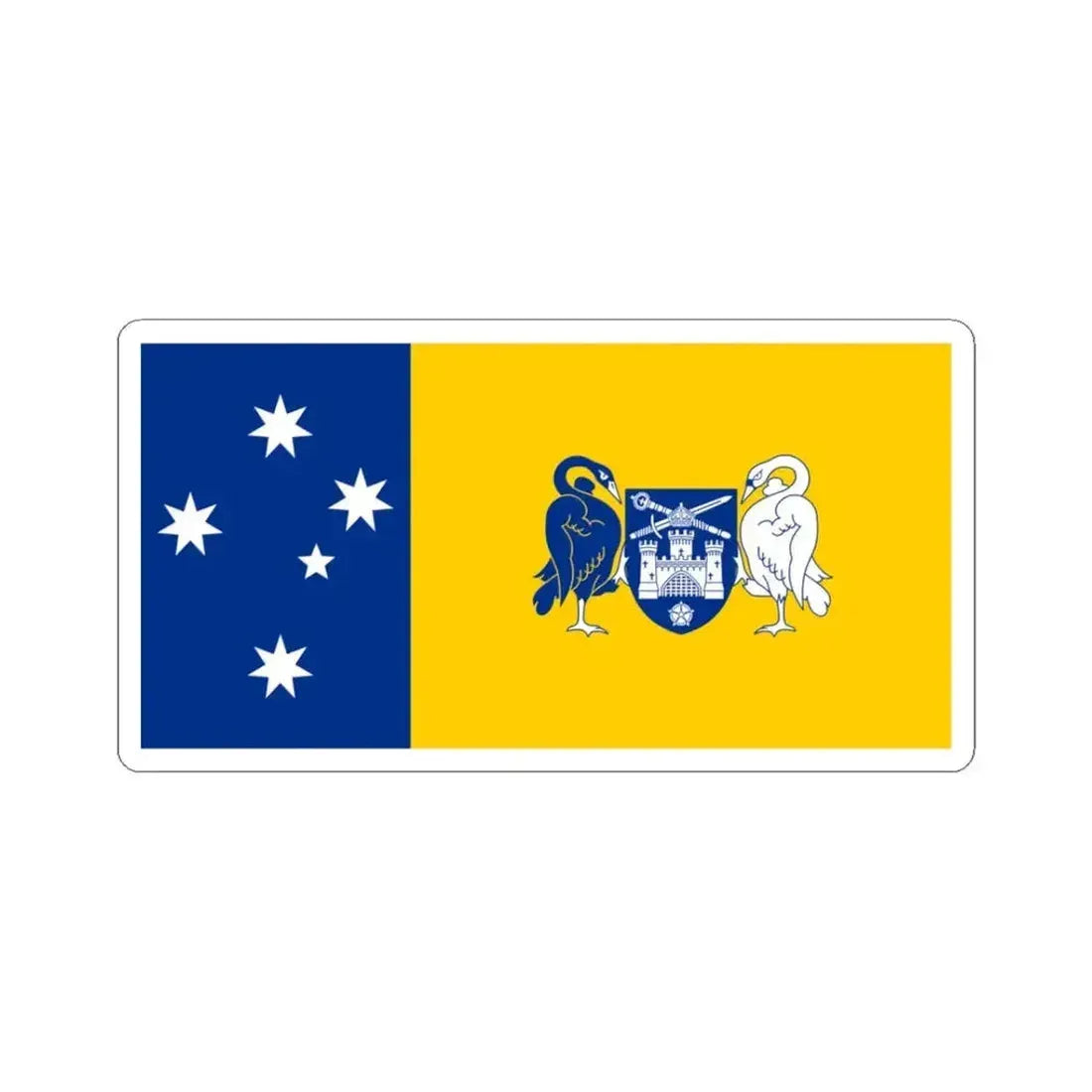 Flag of the Australian Capital Territory (Australia) STICKER Vinyl Kiss-Cut Decal 3 Inch White - The Sticker Space