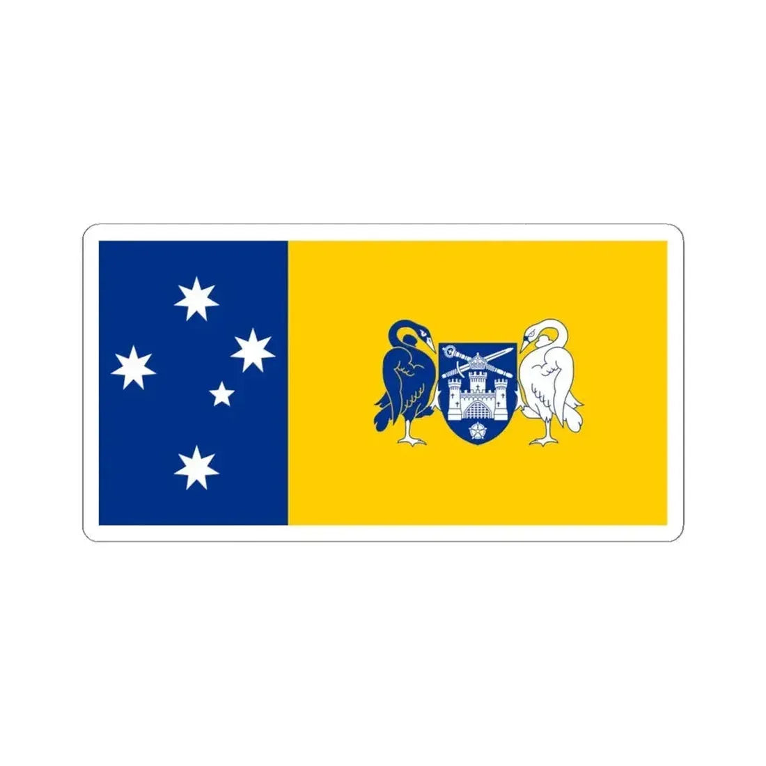 Flag of the Australian Capital Territory (Australia) STICKER Vinyl Kiss-Cut Decal 4 Inch White - The Sticker Space