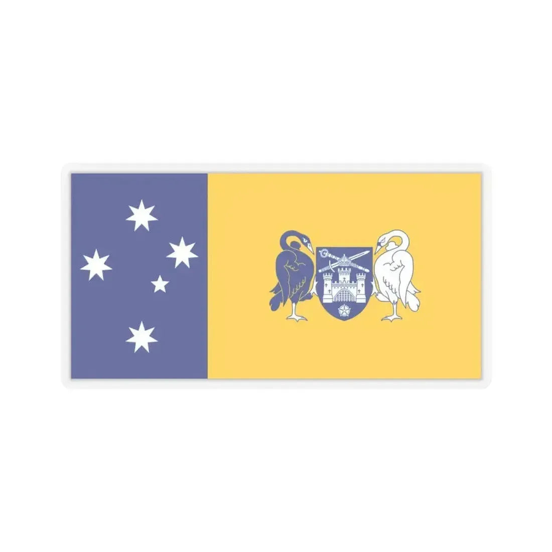 Flag of the Australian Capital Territory - STICKER Vinyl Kiss-Cut Decal 4 Inch Transparent - The Sticker Space
