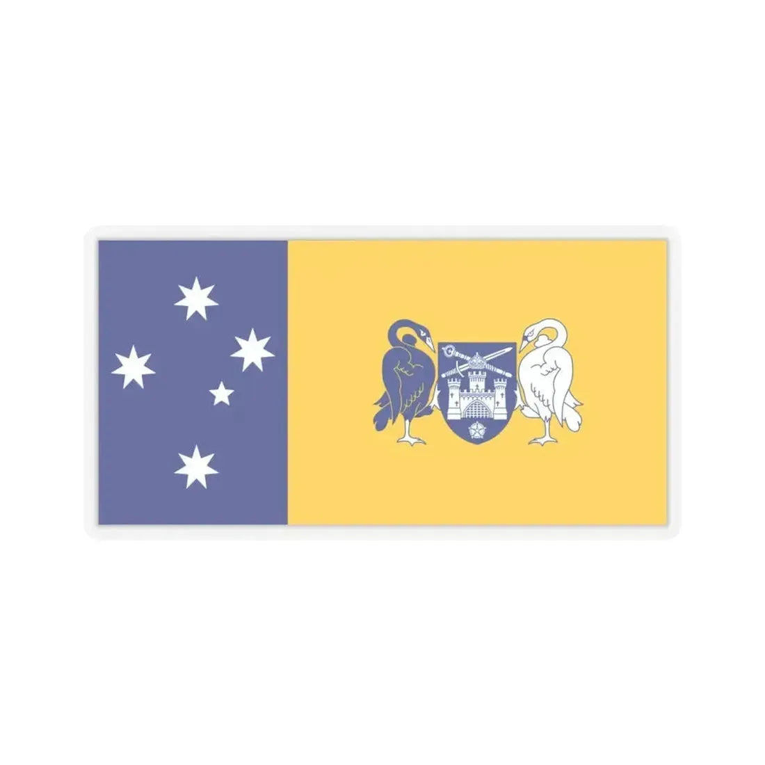 Flag of the Australian Capital Territory - STICKER Vinyl Kiss-Cut Decal 6 Inch Transparent - The Sticker Space