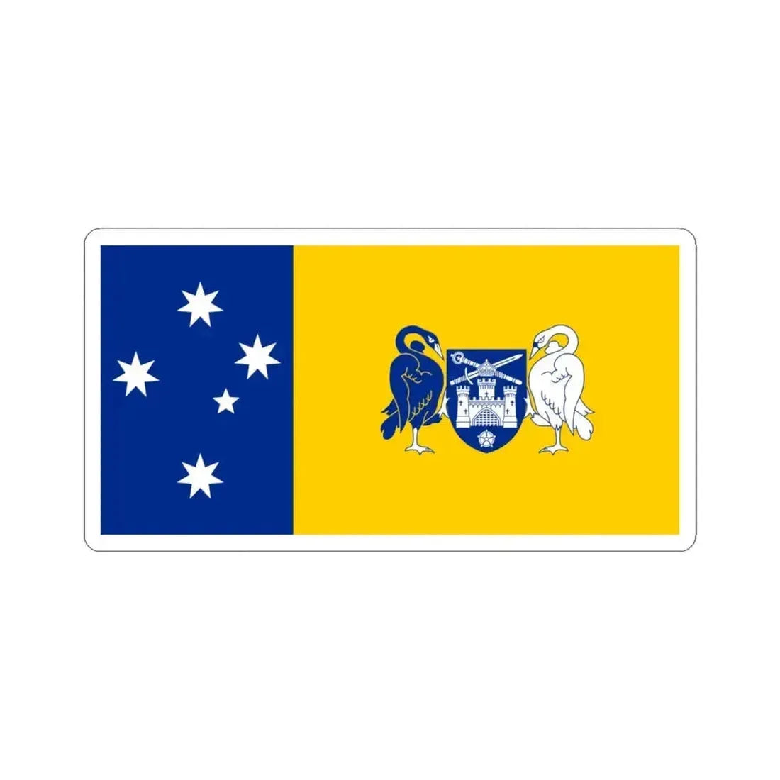 Flag of the Australian Capital Territory - STICKER Vinyl Kiss-Cut Decal 6 Inch White - The Sticker Space