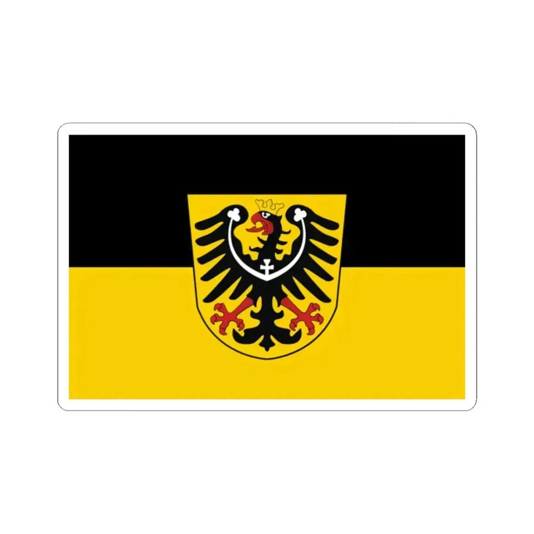 Flag of the Austrian Silesia (Austria) STICKER Vinyl Kiss-Cut Decal 2 Inch White - The Sticker Space