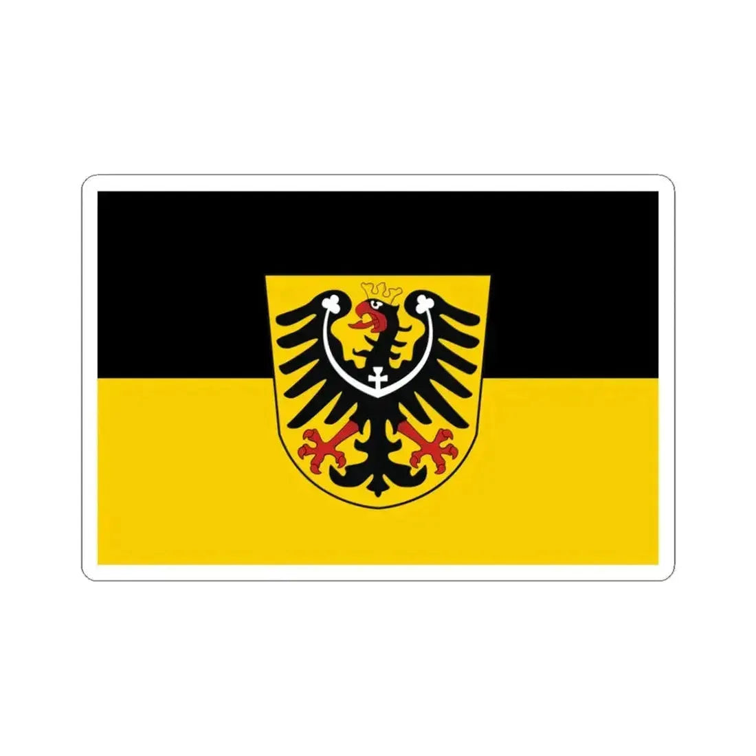 Flag of the Austrian Silesia (Austria) STICKER Vinyl Kiss-Cut Decal 3 Inch White - The Sticker Space