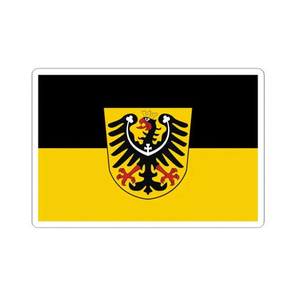 Flag of the Austrian Silesia (Austria) STICKER Vinyl Kiss-Cut Decal 4 Inch White - The Sticker Space